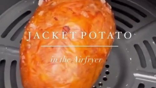 I’m a chef and you NEED to cook jacket potatoes in an air fryer – it gets crispy skin and a fluffy inside in no time
