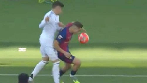 VAR audio ‘picks up suspicious “thank goodness” after Barcelona goal vs Real Madrid is ruled out for handball’