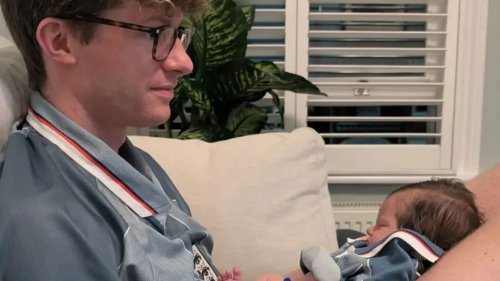 Brit comedian welcomes ‘huge’ baby daughter and shares sweet snaps of them in matching England tops