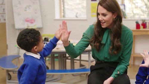 Kate Middleton charms under 5s in London school for her Shaping Us campaign