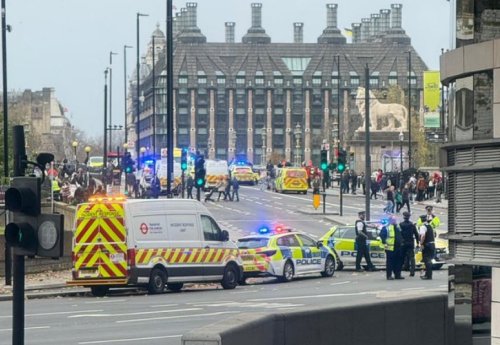 Westminster Bridge closed as ‘hundreds’ of cops swarm scene & set up huge cordon – with four arrested