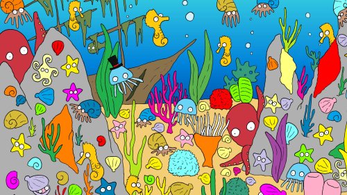 You have 20/20 vision if you can spot the fish hiding at the bottom of the ocean in less than 20 seconds