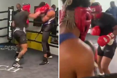 Watch Devin Haney breaks sparring partners nose with brutal barrage