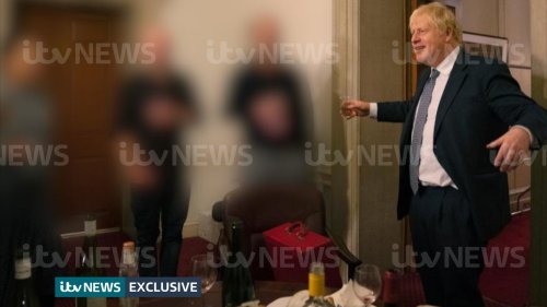 Boris Johnson pictured drinking & raising a toast in new lockdown-busting Downing Street party pics