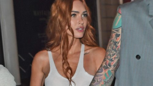 Megan Fox goes braless in see-through white crop top as she parties in London with fiance Machine Gun Kelly