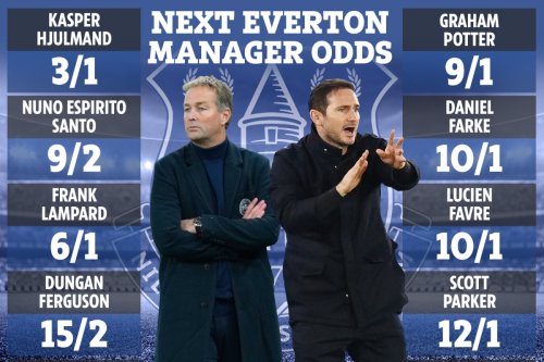 Everton next manager - Lampard, Potter and Rooney trail Hjulmand for Toffees job