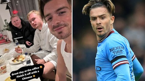 Jack Grealish celebrates with a Chinese takeaway after ‘great day at the office’ in Man City’s demolition of Man Utd