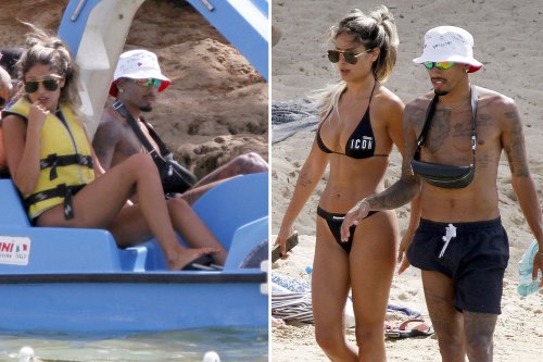 Arsenal and Chelsea transfer target Raphinha spends time on beach with stunning wife Taia Rodrigues in Ibiza