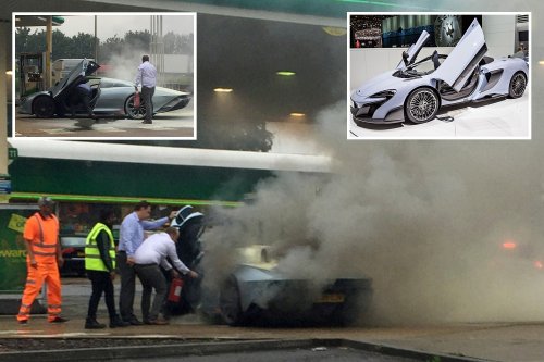 McLaren’s new £1.75million Speedtail supercar erupts in smoke at PETROL STATION while out on test drive