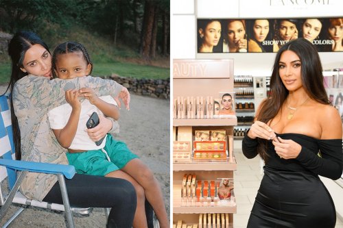 Kim cuddles up to son Saint, 5, in sweet photo after shutting down KKW Beauty
