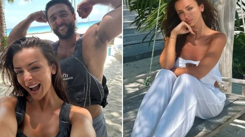 Love Island legend sparks engagement rumour as she hides her left hand after romantic holiday with millionaire boyfriend