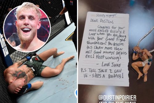 Jake Paul sends $100k custom-made ‘Sleepy Conor’ McGregor chain to Poirier