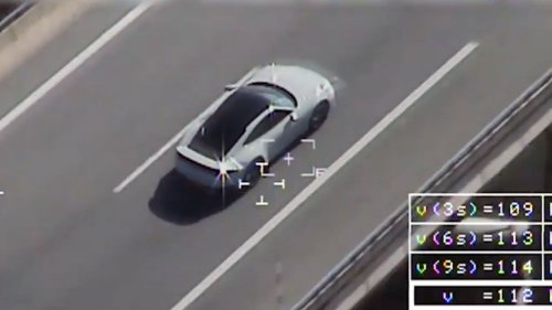 Dramatic moment police helicopter chases Irish tourist doing 180mph in Porsche on motorway