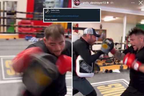 Boxing fans are all saying the same thing as Anthony Joshua’s ex-rival Andy Ruiz Jr releases ‘scary’ training footage