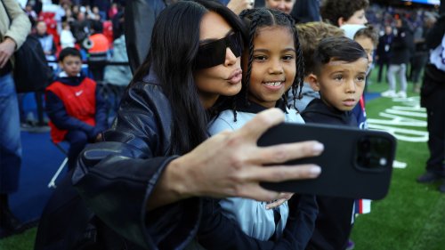 Kim Kardashian takes son Saint West, 7, and his pals to Paris for Saint-Germain game & brags she’s the best ‘soccer mom’