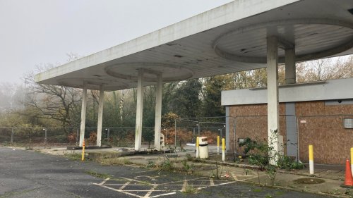 Inside abandoned station left to rot near motorway as eerie pics reveal buildings and lorry frozen in time