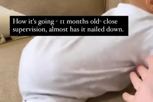 Mum reveals how to teach babies to safely fall off furniture from six months old