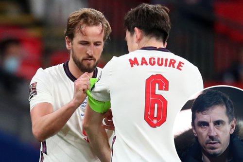 Maguire would be bigger loss to England than captain Kane, claims Gary Neville
