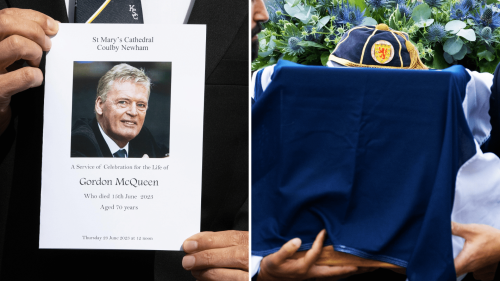 Gordon McQueen funeral sees Scottish football greats pay tribute to ...