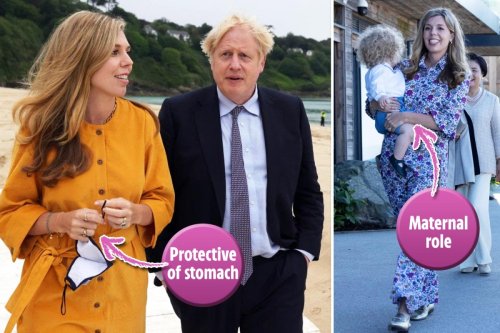 The secret signs that Carrie Symonds was expecting from body language expert