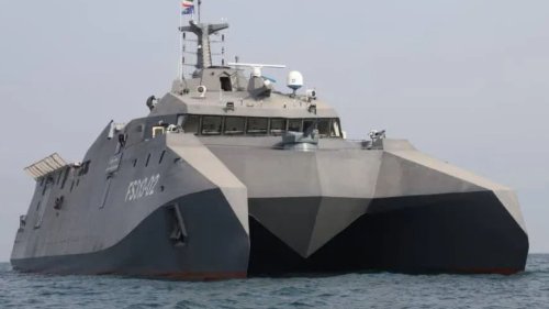 Iran unveils STEALTH warship dubbed ‘the Cybertruck of the seas’ bristling with cruise missiles to patrol WW3 flashpoint