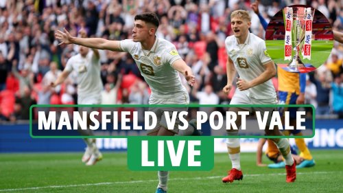 Mansfield 0-2 Port Vale LIVE SCORE: Hawkins given RED CARD for Stags with Vale in charge in League Two play-off final