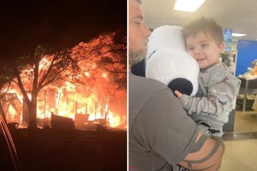 Brave tot saves firefighter dad & family who couldn't smell smoke from blaze