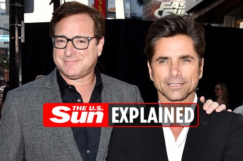 What did John Stamos say in his speech at Bob Saget’s funeral?