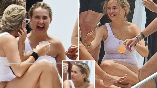 Love Island’s Molly-Mae Hague looks all partied out as she stuns in white swimsuit on wild hen do