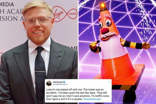 Rob Beckett says 'ITV are p***ed off with me' after 'revealing he's Traffic Cone'