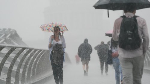 UK weather – Brits soaked by torrential rain TODAY – and it’s only going to get worse as ‘danger to life’ warning hits