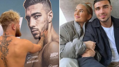 Watch Jake Paul have a ‘heart to heart’ with Tommy Fury as he warns rival’s girlfriend Molly-Mae will cry after fight