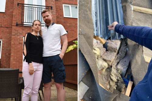 Couple's dream home built with a HOLE in the roof - & they're hit with £8k bill