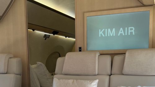 Kim Kardashian’s personal stylist posts photo of billionaire’s $150M Kim Air private jet and $8K pink Louis Vuitton bag