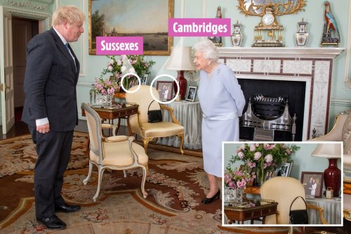 Queen's Kate & Wills’ photo pride of place while Meghan & Harry are ‘hidden’