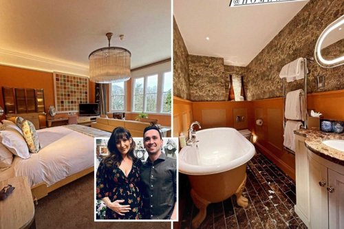 Inside Catherine Tyldesley's luxury 'babymoon' in Somerset as she shows off growing bump