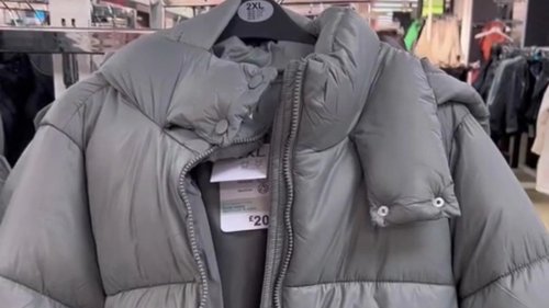 20 grey puffer coat in grey and it's a 