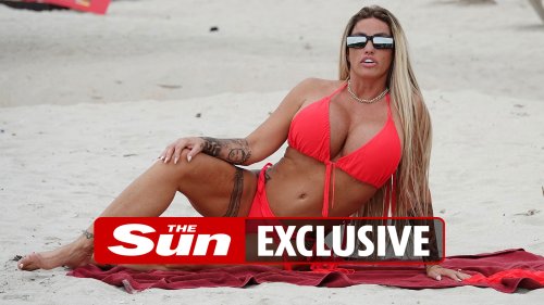 Katie Price shows off bikini body while relaxing on the beach in Thailand