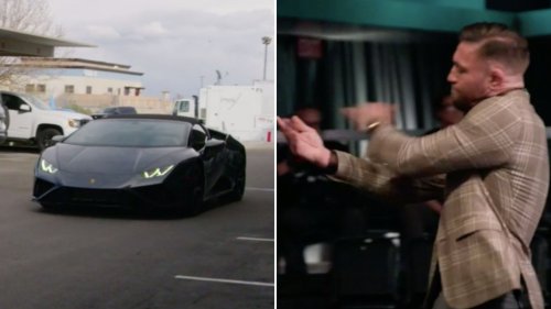 Conor McGregor shows up to first TUF fight in $250,000 Lamborghini… but is left devastated after worst possible start