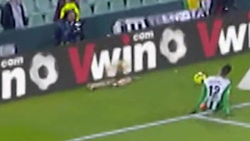 TV viewers left absolutely baffled as Barcelona star Araujo ‘DISAPPEARS’ after being tackled mid-game against Real Betis