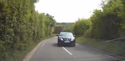 Watch driver veer on the wrong side of the road, hit car & spin it upside down – everybody’s saying the same thing