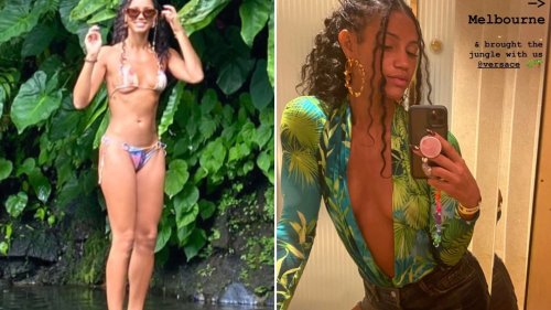 I’m A Celebrity star Vick Hope shows off her stunning bikini body on luxury tropical holiday