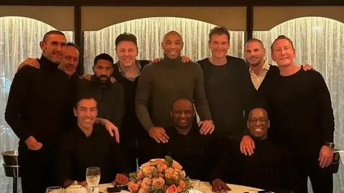 Arsenal legends including Wright, Henry and Vieira reunite at dinner but can you name the icon with the new look?