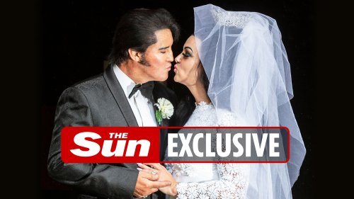 Elvis impersonator takes act to next level & marries Priscilla Presley lookalike