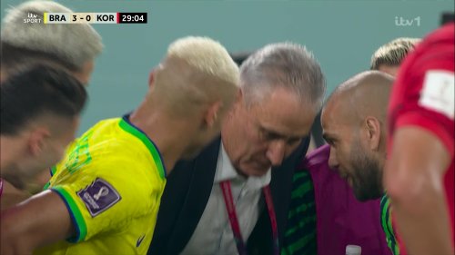 Watch 61-year-old Brazil manager Tite join in dancing celebration in first-half blitz of South Korea at World Cup