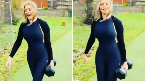 Carol Vorderman Looks Sensational As She Shows Off Curves In Tight Gym