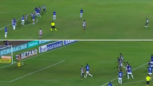 Watch bodybuilder footballer Hulk score outrageous 45-YARD free-kick screamer as fans all laugh at obvious commentary
