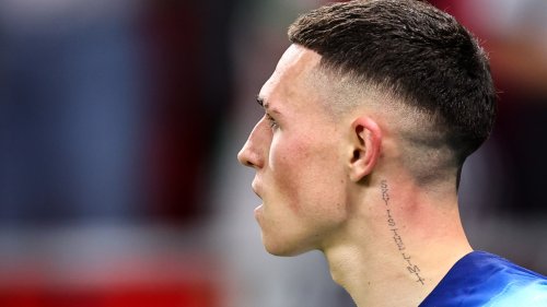 What does Phil Foden’s neck tattoo say and what does it mean?