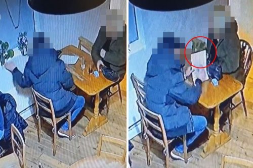 Moment 'scumbag' couple spotted on CCTV swiping potted plants from pub