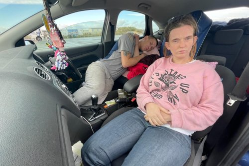 We're forced to live in our car & wash in the sea after being left homeless